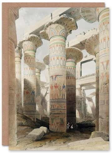 Artery8 David Roberts Art Card Karnak Temple Great Hypostyle Hall