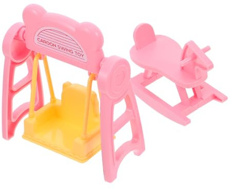 SUPVOX 2juegos Juguetes De Simulación para Muebles De Juguete para Casa De Muñecas Mini Decoración De Mini Columpios Sillas para Casa De Muñecas Escala