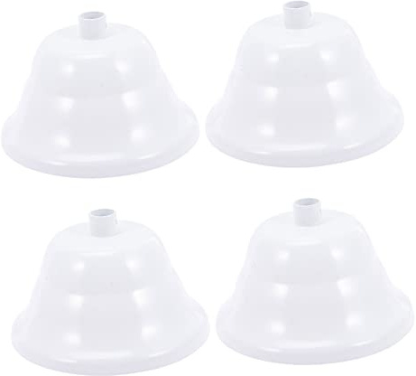 CLISPEED 4 pièces Cache Lustre Plafond Blanc Lot de Plaques de Plafond pour Suspension de Lustres Accessoires pour Éclairage Intérieur Compatible Lampes Cristal et Chandelier Montage