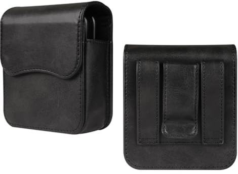 Sac de Ceinture pour Galaxy Z Flip 7 6 5 4 3 2 1 5G Pochette de Ceinture Cuir Homme Sacoche Smartphone Cuir Sac Randonnée pour Samsung Z Flip 5G/SM F7070/F7000/F7110/Moto Razr 50 40 Ultra/P50 Pocket