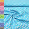 MAGAM-Stoffe Amelie Blumen Baumwollstoff Oeko-Tex Meterware 50cm (09. Türkis)