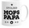 MoonWorks Kaffee-Tasse Stolzer Mops Papa Mops Besitzer Hundebesitzer weiß Unisize