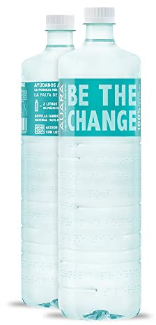 AUARA agua mineral natural sin gas 100% material reciclado r-PET - Pack 6 botellas 1501 ml