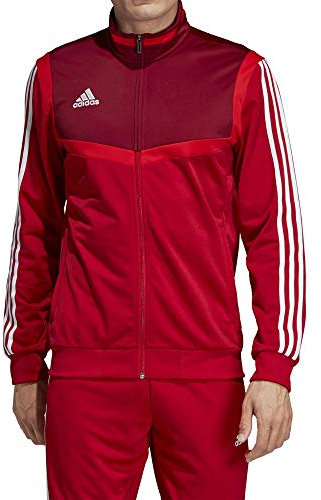 Adidas Herren TIRO 19 Zip-Sweatshirt, Power Rot/Weiß, S