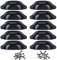 10pcs 98mm Poignée pour Tiroir Rétro Coquille, Fer Incurvé Bouton de Porte de Placard Vintage (Noir)