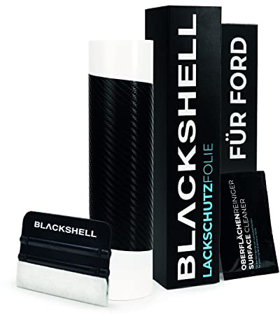 Blackshell® Ladekantenschutz Folie passend für Ford S-Max | Typ WA6 | 2006-2014 Carbon Matt - passgenauer Ladekantenschutz inkl. Set für Folierung