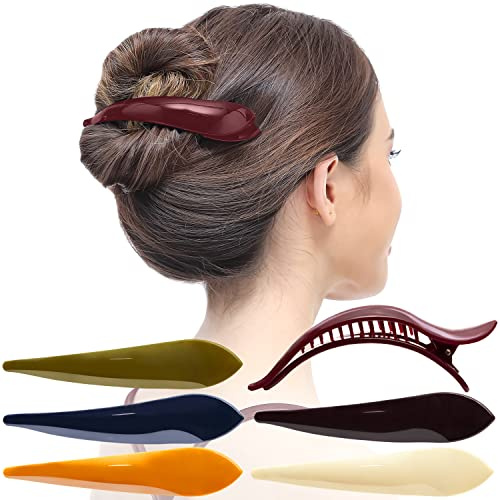 RC ROCHE 6 Stück Entenschnabel Haarspange Krokodil Damen, Groß Klassisch | Starker Halt, Alligator Hair Clips, Abteilklammern, Krokodilklemmen, Kein Knick, Abteilen, Föhnen, Friseur, Styling, Make-up