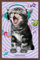 Trends International Wandposter Keith Kimberlin – Kätzchen – singendes Wandposter 37,4 x 56,8 cm, Mahagoni-gerahmte Version
