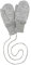 Disana WALK-HANDSCHUHE Baby & Kinder - 100% Bio-Merino, Wollwalk – wetterfest & super warm - unisex in 3 Größen - nachhaltig & fair – mit Strickkordel verbunden - made in Germany | Grau Gr. 3