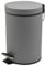 Optimal Products Stainless Steel Pedal Bin For Kitchen Bathroom Toilet Home Office Rubbish Paper Basket Tray Toilet Brush (Grey, 3 Litre Pedal Bin)