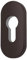 Premium Zylinder Schutzrosetten Rosetten Schließzylinder, Farbe:Braun RAL 8019, Form:Oval