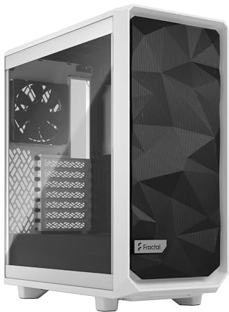 Fractal Design Meshify 2 Compact ATX Gehäuse Weiß Hoher Luftstrom Temperglas USB-C-flexibel Mid Tower Computer