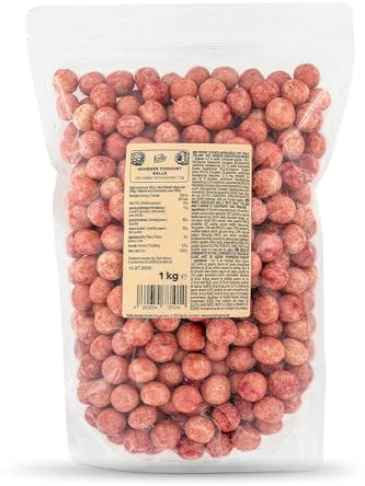 KoRo - Praline al cioccolato bianco e lamponi 1 kg - golose e croccanti - idea regalo - confetti sfusi