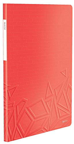 Leitz Urban Chic Sichtbuch in A4 Format, 20 Klarsichthüllen für 40 Blatt, Rot, 46510020