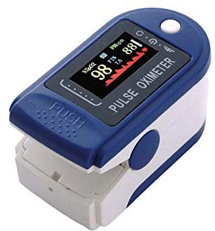 XY-010 Pulse Oximeter, Oxygen Saturation Sensor (SpO2), Fingertip Pulse Oximeter, Monitors Heart Rate, Four-Color OLED Display, with Lanyard