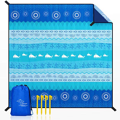 OCOOPA Manta de Playa Impermeable y a Prueba de Arena, Extra Grande 300x280cm, Suave y Duradera, Libre de Arena, Ligera y Portátil, Viajes de Camping, Vacaciones en la Playa, S08