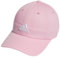 adidas Boys' Kids Girl's Ultimate Washed Cotton Relaxed Adjustable Fit Cap, True Pink/White, One Size
