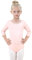Kefiyis Girls Long Sleeve Ballet Leotards Pink Cotton Dance Leotards Net Back Dance Tops Bodysuit Gymnastics Costume for Girls Toddler Kids, 130-140 cm