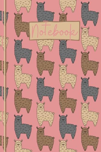 Llama Notebook: Cute Llama Lined Journal, The Perfect Novelty Llama Gift for Anyone who Loves Llamas - Pink