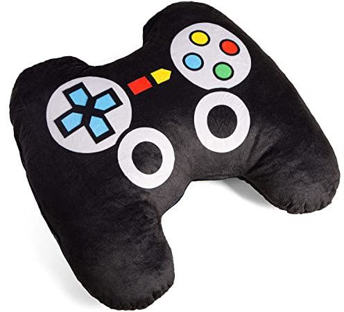 Ferocity Samt Kissen für das Kinderzimmer 40 cm Groß; Deko für Kinder Motiv Gaming Pad [091]