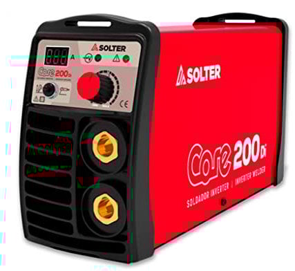 Solter - Soldador Inverter CORE 200Di, 200A de Potencia, Ciclo de Trabajo Profesional MMA y TIG Lift-Arc Tecnología Nanocrystaline con Accesorios