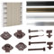 EVOTRADE Sistema de hardware para puertas correderas para 1 o 2 puertas – Riel de 2 metros + carros – Color a elegir – Peso máximo de la puerta: 55 kg (2 puertas, riel bronce)