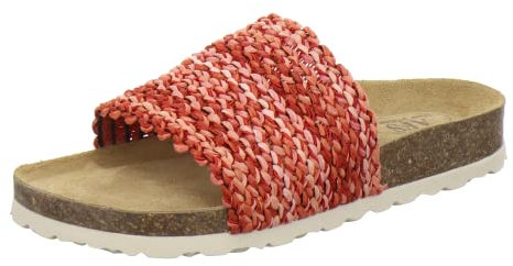 AFS-Schuhe 2101, Pantoletten Damen mit Fußbett, bequeme Sandalen für Frauen, Made in Germany (38 EU Koralle)