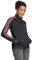 adidas Women's Essentials Warm-Up Slim 3-Stripes Track Top, Black/Pulse Magenta, Small