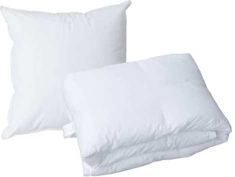 DormiGood Premium Ganzjahres Bettdecke 135x200 Set mit Kissen 80x80 - Made in Germany - Allergiker Bettdecke und Kissen Set 135x200 mit Mikrofaser Füllung - Oeko TEX zertfiziertes Bettzeug