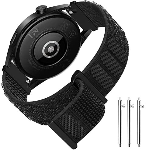 Huawei Watch GT3 46mm Armband, 22mm Nylon Ersatzarmband für Huawei Watch GT3 46mm/Huawei GT 2/Huawei Watch GT2 Pro/GT2e/Huawei Watch GT/Huawei Watch 3/3 Pro/Galaxy Watch 46mm/3 45mm/Gear S3