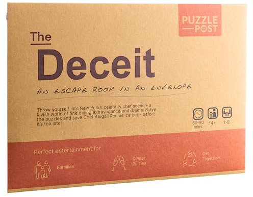 Unique Escape Room In An Envelope | Great For Groups - Families & Friends | Perfect For Games Night | Escape Room In A Box | Puzzle Mystery Game - The Deceit