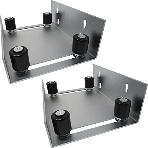2 x Einstellbare Torführung mit 4 Führungsrollen Ø 40x44 mm Torrolle Rolltorführung