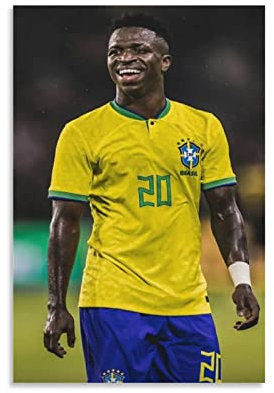 HANYING Vinícius Júnior Art Fußball-Poster, Wandkunst, Bild, Malerei, Poster, Kunstwerke, Raumdekoration, 20 x 30 cm