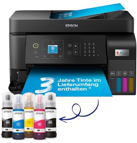 Epson EcoTank ET-4810 A4-Multifunktions-Wi-Fi-Tintentankdrucker, mit einem im Lieferumfang enthaltenen Vorrat an Tinten bis zu 3 Jahren