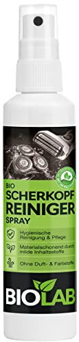 BIOLAB Bio Scherkopfreiniger Spray (100ml) Scherkopf Reinigungsspray zur Reinigung von Rasierer und Haarschneidemaschine - Clipper Spray