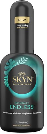 SKYN Naturally Endless Personal Lubricant – 2.7 oz – Water Based Lube for Men, Women and Couples, Safe with Latex and Latex-Free Condoms and Personal Devices
