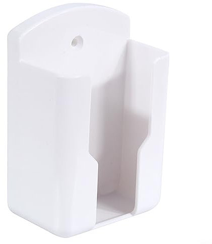 HEIBTENY Pack of 2 Universal TV Air Conditioners Remote Control Holder Wall Mount Wall Remote Control Storage Box Office Stationery White