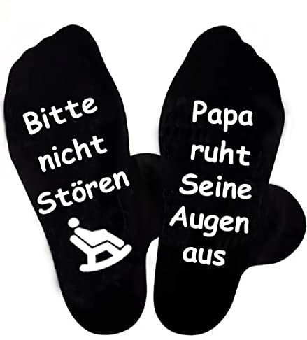 Zemolo Vatertagsgeschenk für Papa,Lustige Socken Geschenke für Männer Herren Bitte Nicht Stören Ich Würde Lieber Socken Vatertag Geburtstag Bester Geschenk für Papa Freund Bruder Jungs 43-46