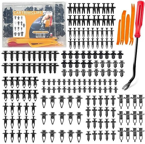 Xtremeauto Car Clips Set 229pc With Tools - Car Trim Clips Box, Assorted Plastic Clip Fasteners, Body Fasteners With 5 Removal Tools, Expansion Bumper Clips, Car Body Clips Interior Fittings