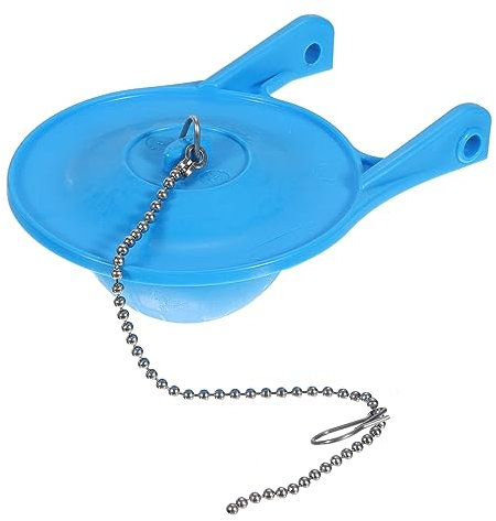 sourcing map Toilet Stopper Flapper, 1pcs Universal Toilet Flapper Replacement Fit 3 Flush Valve Toilet Leaking Flapper (Blue, 4.92x3.62)
