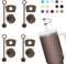 DUNLAGUE Lot de 4 bouchons anti-déversement en silicone compatibles avec Stanley Cup 2.0 887 ml et 1200 ml avec couvercle à paille (marron)