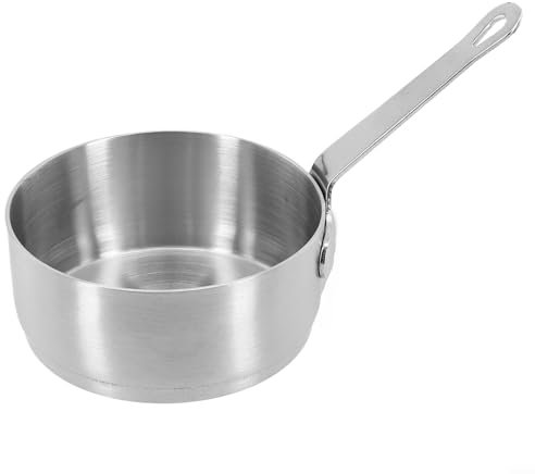 ReachMall Pentola per salsa in acciaio , pentola per noodle, mini padella per salse, pentola antiaderente per schiumare e schiumare (argento (100 ml), 86QI4MO9C9J496V93901YKK5047