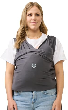 Koala Babycare echarpe de portage bebe -Cuddle Band 2.0 La plus Facile à porter - écharpe de portage bébé élastique Approuvée jusqu'à 15kg - Ajustable et Unisexe