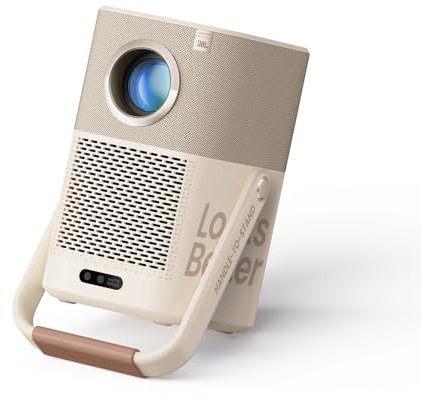 T2 Portable Projector WiFi 6 Bluetooth Full HD 1080P 4K Native Support Home Theater/Outdoor for Mobile/iOS/Android with Sound by JBL and Built-in Battery
