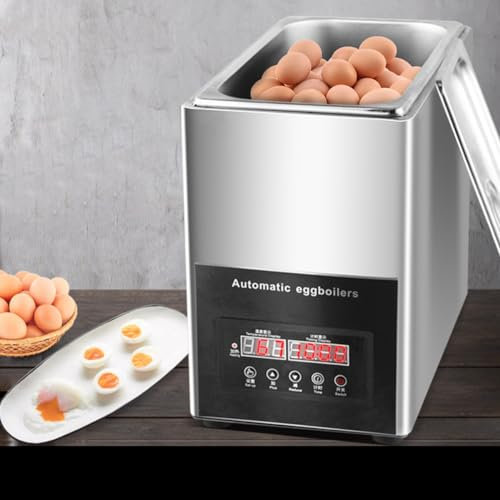 TAHALI Cuociuova Commerciale Automatico da 800 W, Cuociuova a Sorgente termale, Cuociuova Commerciale, Cuoci 50 Uova Senza Sforzo Cuociuova Automatico a Sorgente termale,220V