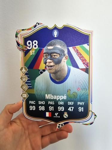 FUT Kylian Mbappé EURO 2024 98 EA FC 24 Ultimate Team Karte gedruckt auf formstabilem Material