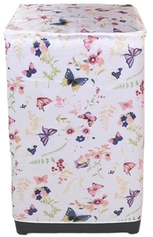 Waschmaschinenabdeckung Wasserdichte Waschmaschinen-Trockner-Abdeckung, Sonnenschutz, Reisepasshülle, beschichtete silberne Schutzhülle, mit Reißverschluss, Rolle, staubdicht für Die Meisten Waschmasc