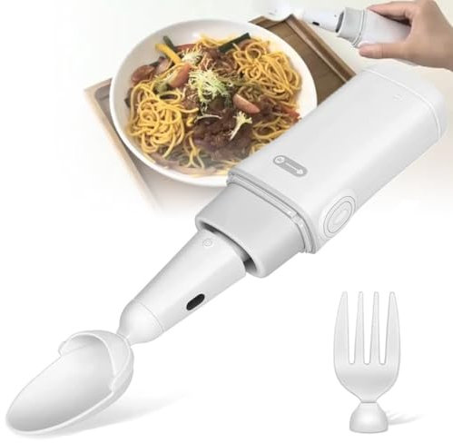 XNYXLPP Smart Portable Spoon for Parkinson's, Parkinson's Spoon for Hand Tremor, Spoon and Fork with Self-Stabilizing Smart Lift Kit