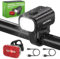 VENTVINAL Fahrradlicht Set USB Aufladbar, Stvzo Zugelassen Fahrradlicht Vorne und Fahrrad Rücklicht mit Bremslicht Rückstrahler mit Reflektor，3 Leuchtmodi Batterie Aufforderung IPX5 (Mit Bremslicht)
