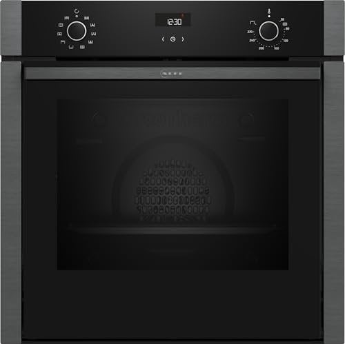 NEFF B3ACE2AG3, N50, Backofen, Made in Germany, LCD-Display, Versenkbare Tür, CircoTherm, 7 Beheizungsarten, Easy Clean, Kindersicherung, Schnellaufheizung, 60 x 60 cm, Graphite-Grey
